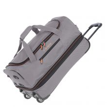 Travelite Basics Wheeled Duffle 55cm Expandable Grey/Orange