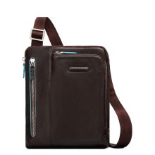 Piquadro Blue Square iPad Air/ iPad 9.7" Crossbody Bag Mahogany