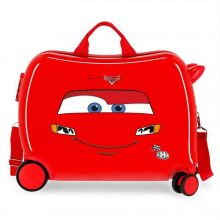 Cars Rolling Suitcase 4 Wheels Lightning McQueen Red