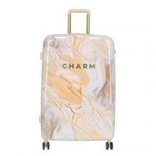 Charm London Travel Trolley L Marble Crème