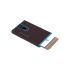 Piquadro Blue Square Creditcard Case With Sliding System Mahogany