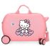 Hello Kitty Rolling Suitcase 4 Wheels Hearts & Dots Pink